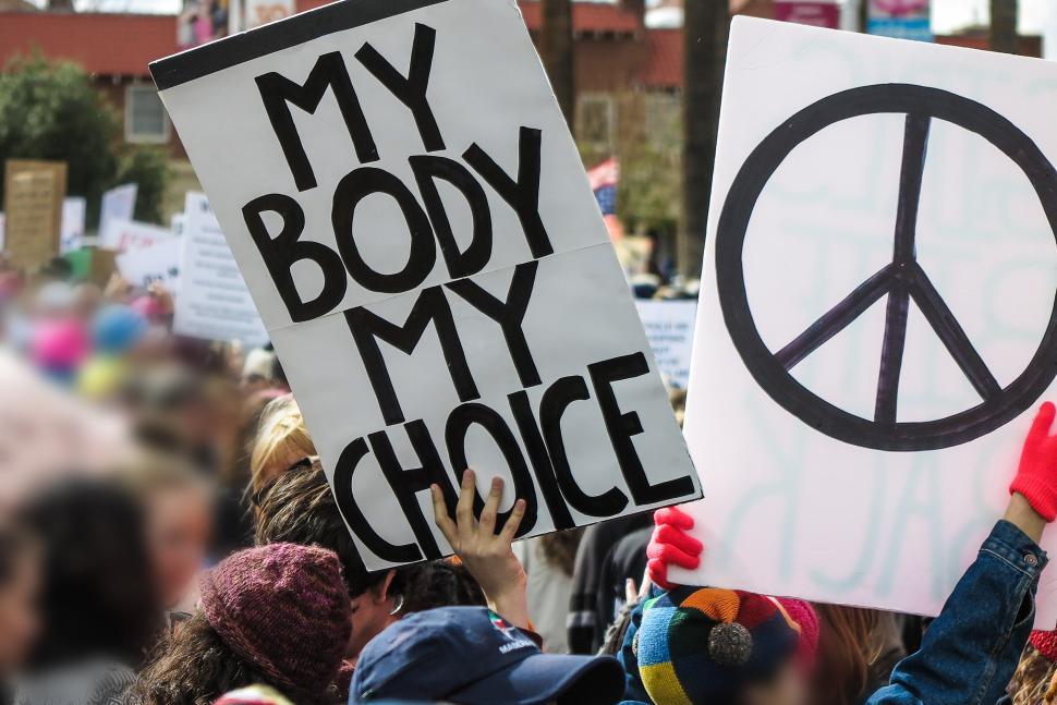 Free Image of My body, my choice sign 