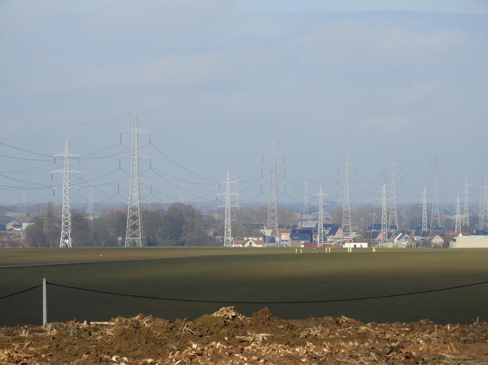 Free Image of Distant Overhead power lines  