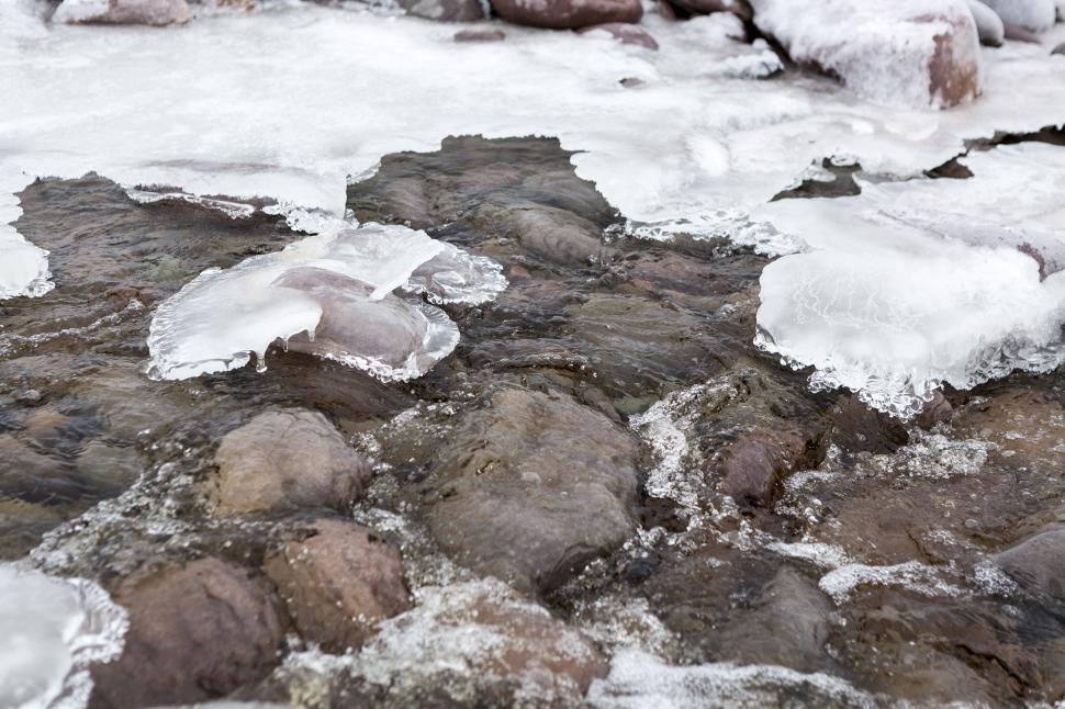 Free Image of Ice in river 