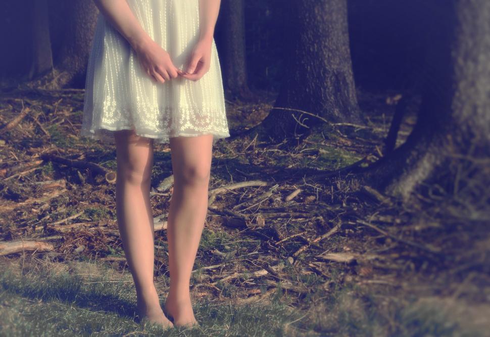 Free Image of Close Up of Girls Legs in the Forest 