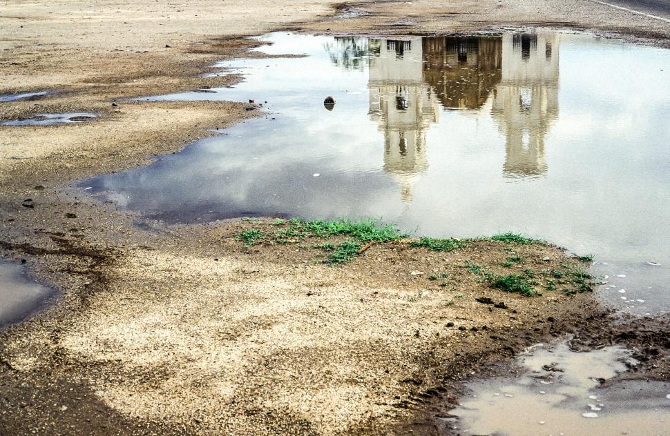 Free Image of Upside Down reflection of San Xavier del Bac 