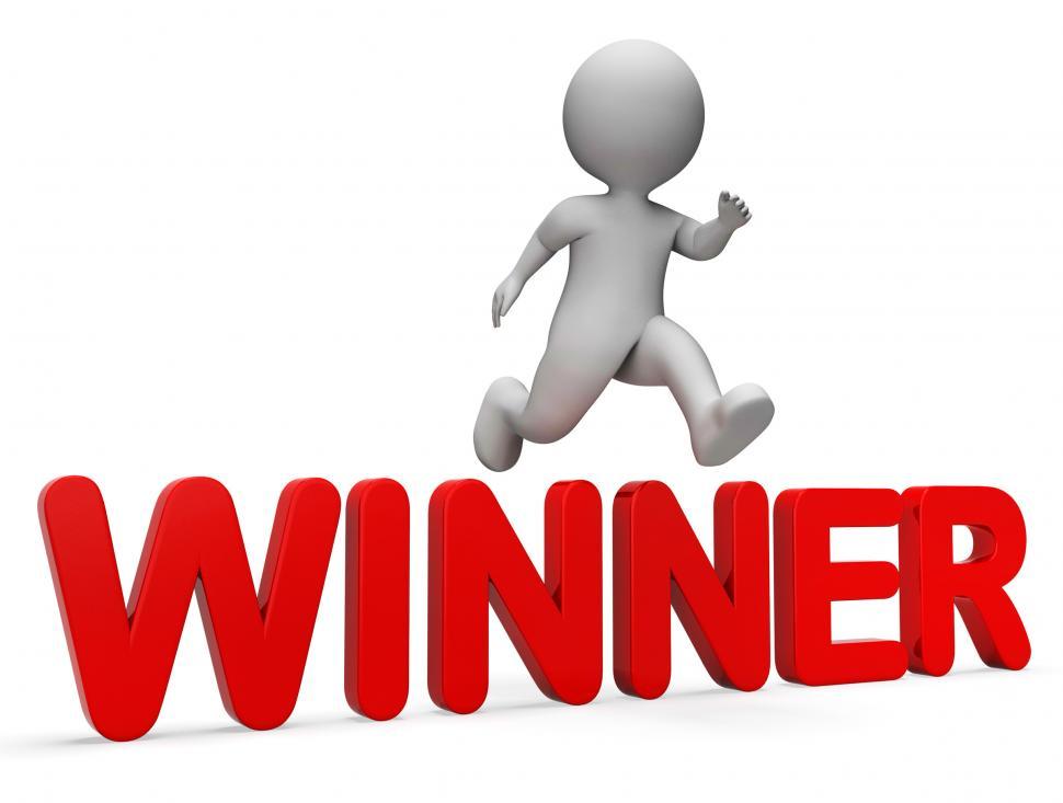 Free Image of Success Jump Indicates Triumphant Jumps And Victorious 3d Render 