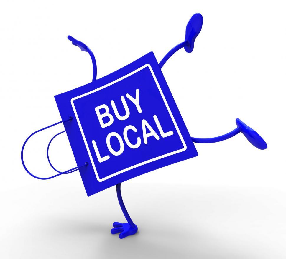 Free Image of Handstand Buy Local Shopping Bag Shows Buying Nearby Trade 