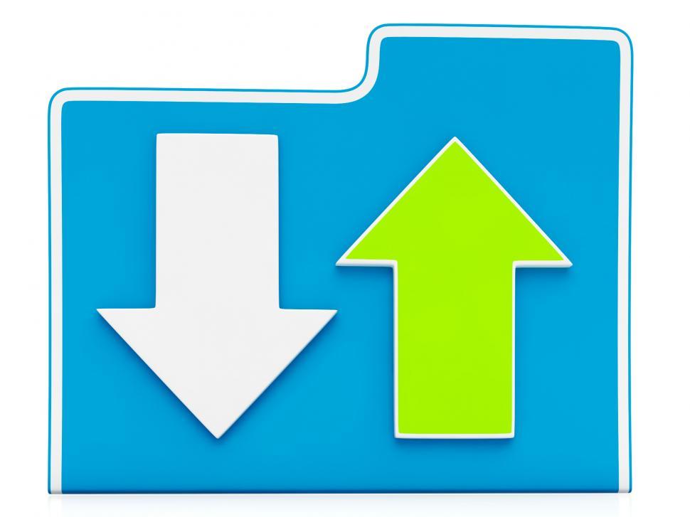 Free Image of Downloading and Uploading Files Icon  