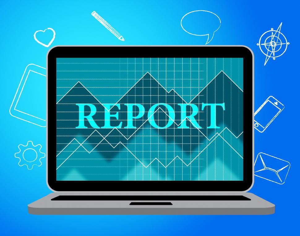 Free Image of Report Laptop Indicates Web Site And Analysis 
