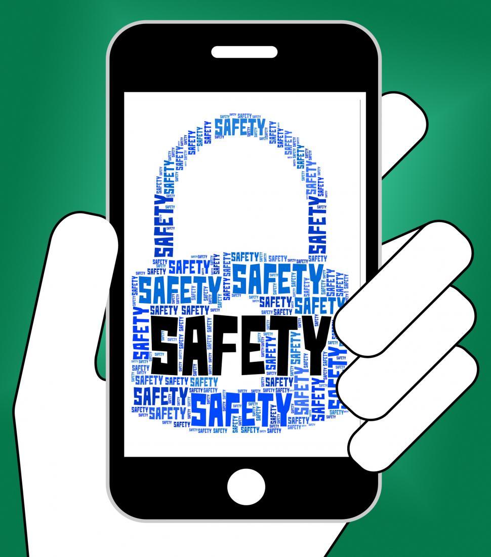 Free Image of Safety Lock Indicates Danger Text And Protect 