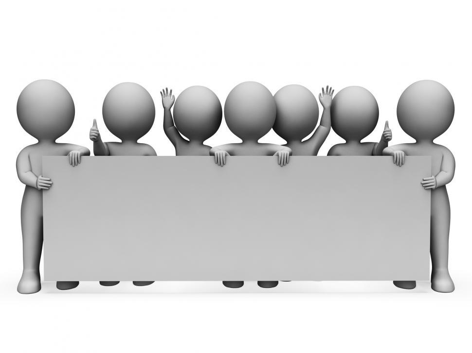 Free Image of Blank Sign Shows Text Space And Illustration 3d Rendering 