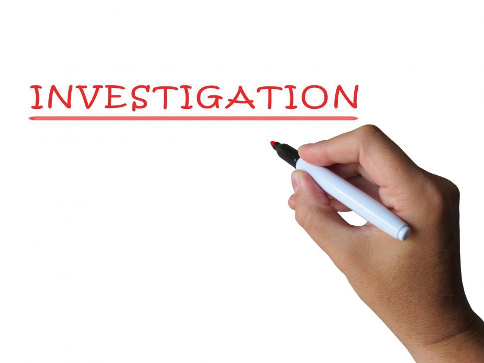 Free Image of Investigation Word Means Examination Inspection And Findings 