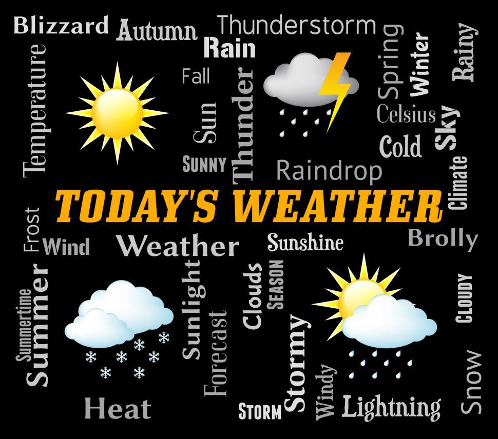 Free Image of Todays Weather Represents Meteorological Conditions And Done 