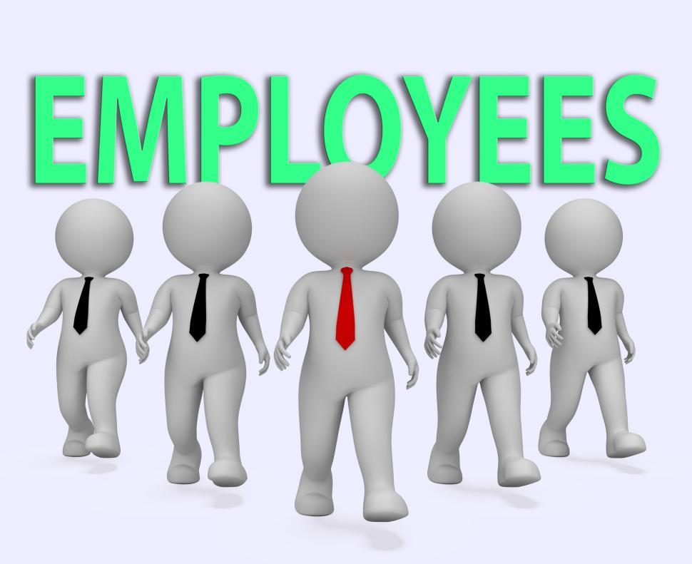 Free Image of Employees Businessmen Means Hired Hand And Businessman 3d Render 