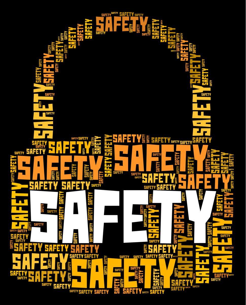 Free Image of Safety Lock Indicates Danger Text And Protect 