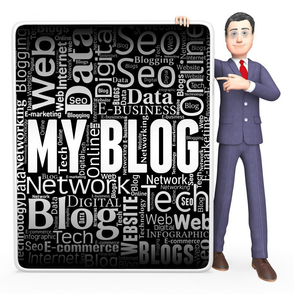 Free Image of My Blog Means Web Site And Board 