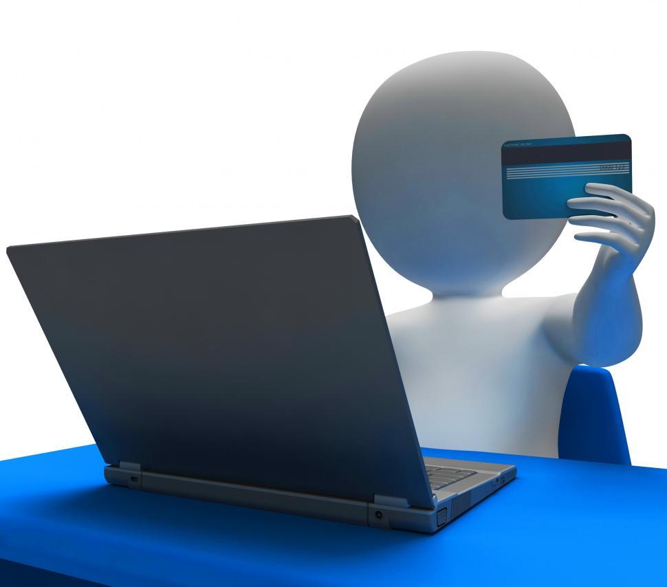 Free Image of Credit Card Represents World Wide Web And Buyer 3d Rendering 