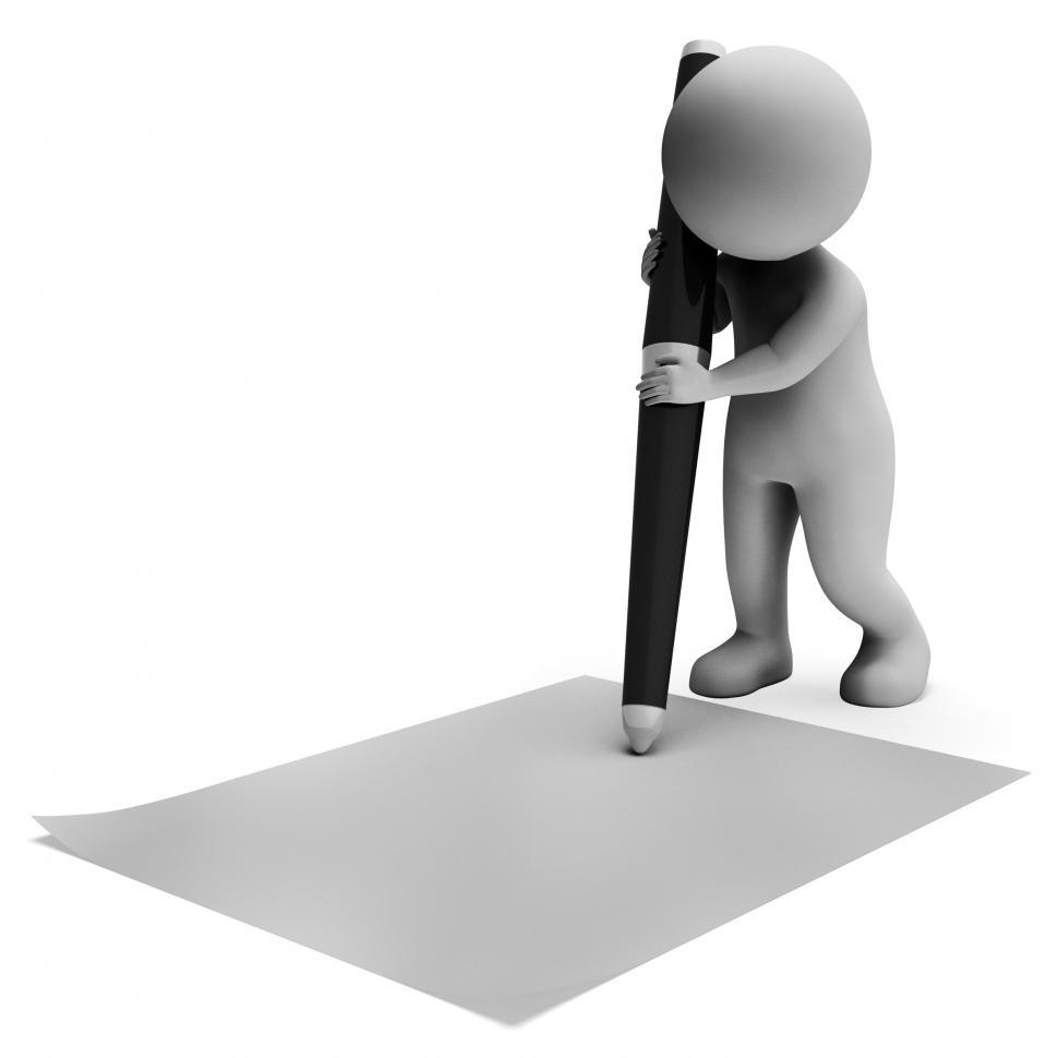 Free Image of Writing Copyspace Indicates Correspondence Write And Render 3d R 