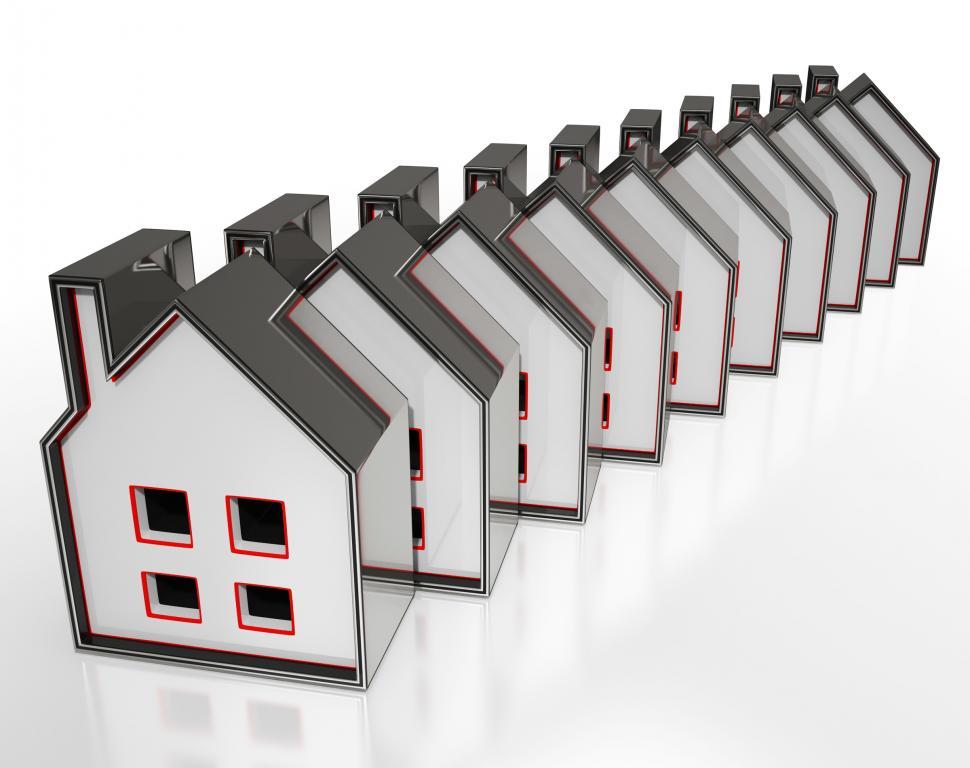 Free Image of House Symbols Displaying Houses For Sale 