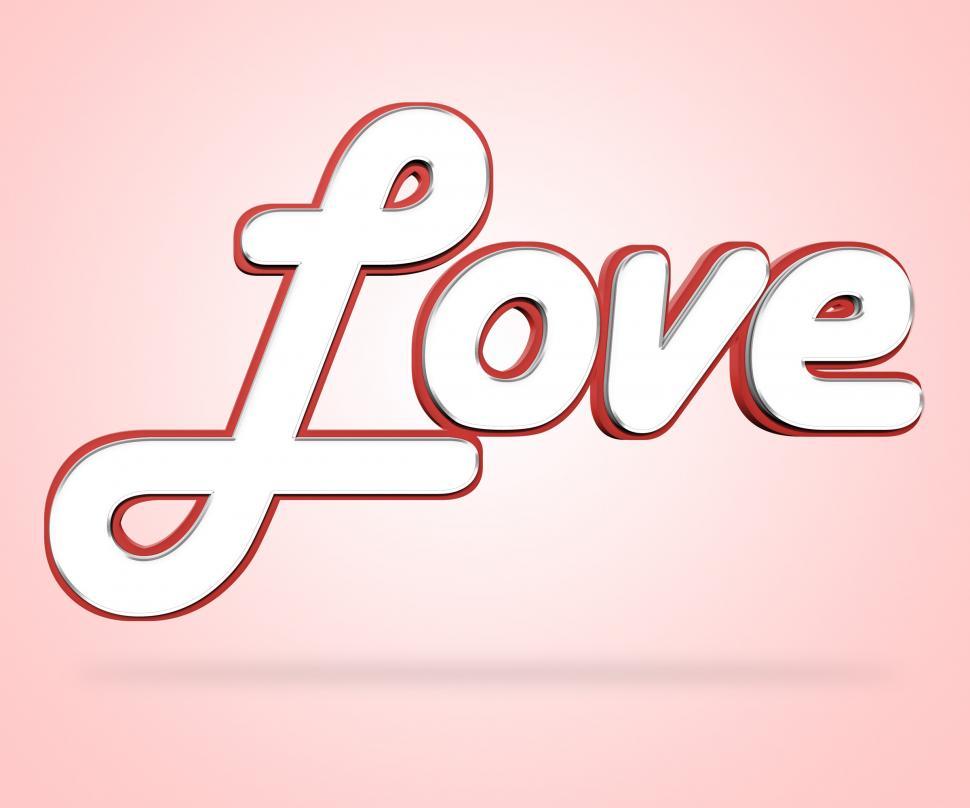 Free Image of Love Word Shows Compassionate Romance And Heart 