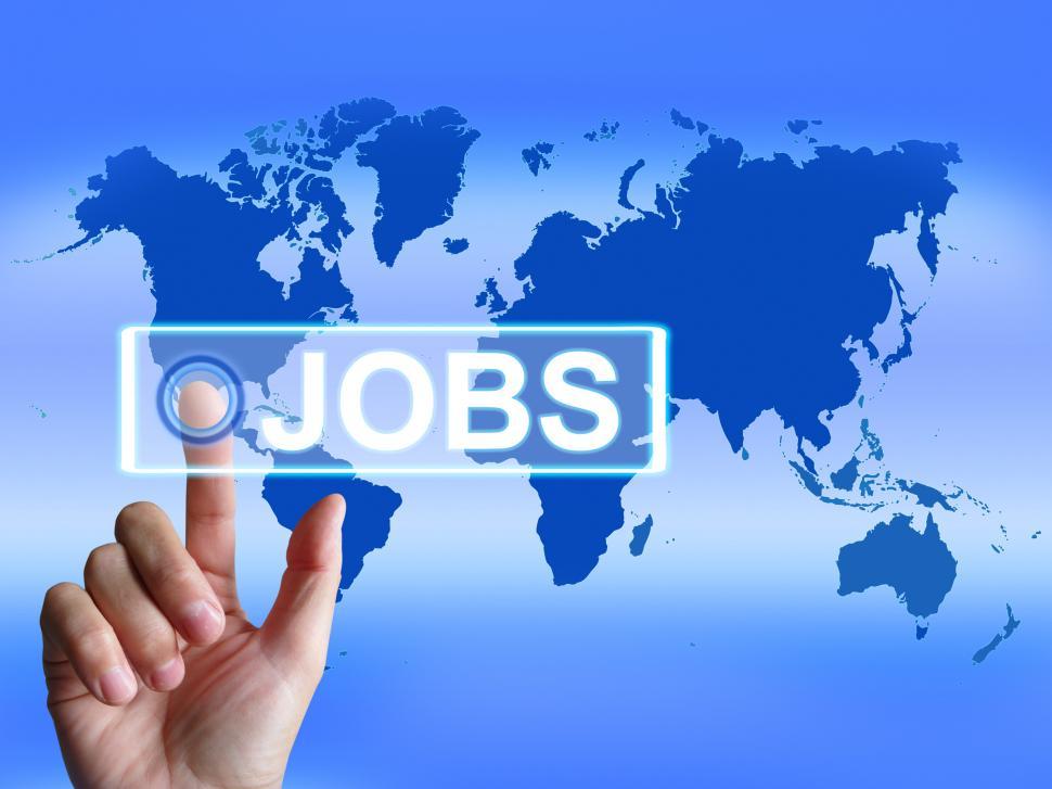 Free Image of Jobs Map Represents Worldwide or Internet Career Search 