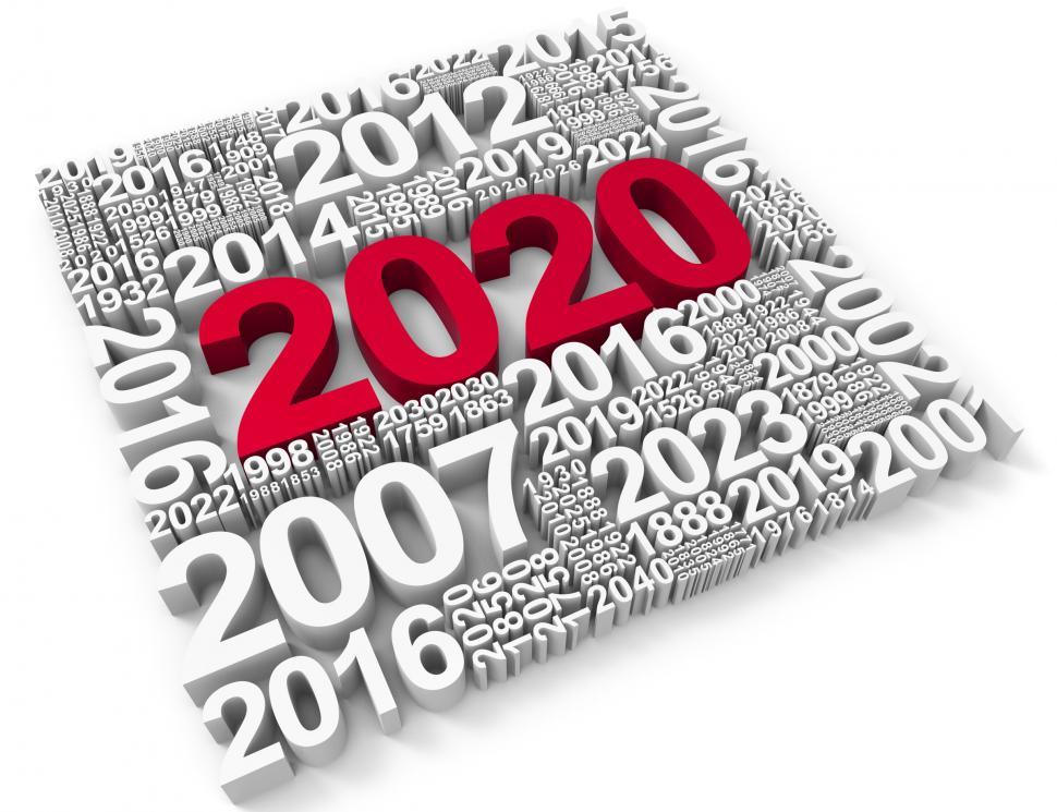 Free Image of Two Thousand Twenty Shows New Year 2020 3d Rendering 