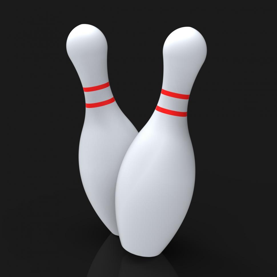 Free Image of Bowling Pins Show Skittles Game 