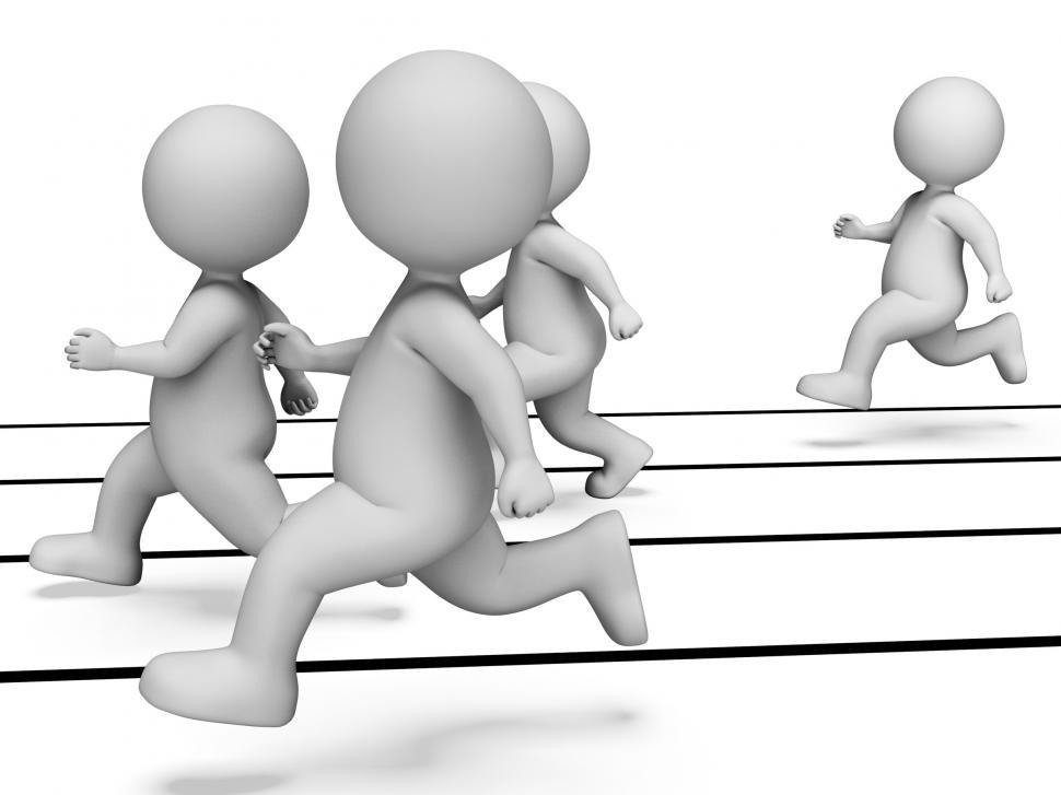 Free Image of Characters Athletics Indicates Men Sports And Active 3d Renderin 
