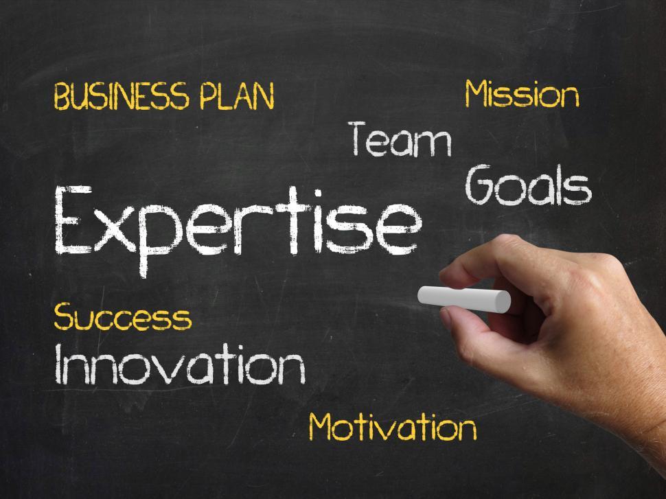Free Image of Expertise on Chalkboard Indicates Expert Skills Proficiency and  