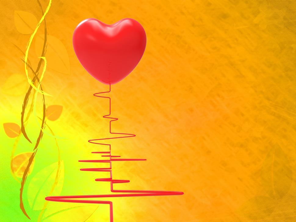 Free Image of Heart On Electro Shows Red Pulse Or Pressure Test 