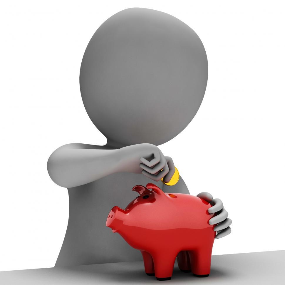 Free Image of Money Piggybank Indicates Finance Saves And Wealth 3d Rendering 