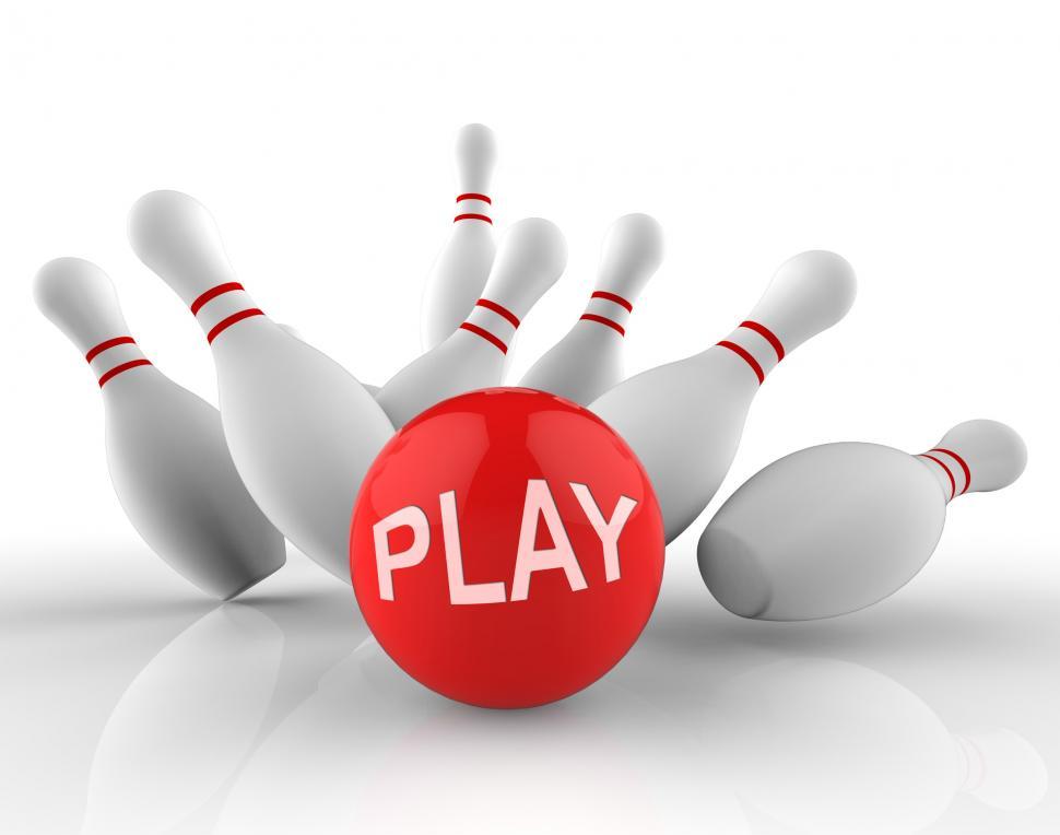 Free Image of Play Bowling Indicates Free Time And Activity 3d Rendering 