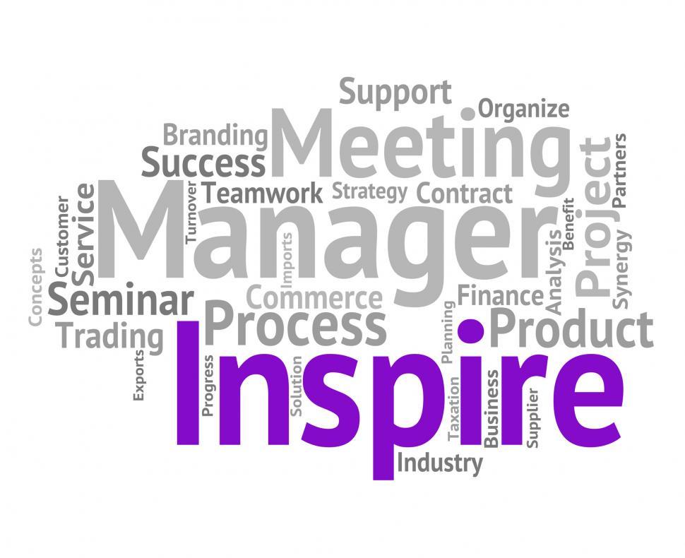 Free Image of Inspire Word Means Fire Up And Encourage 