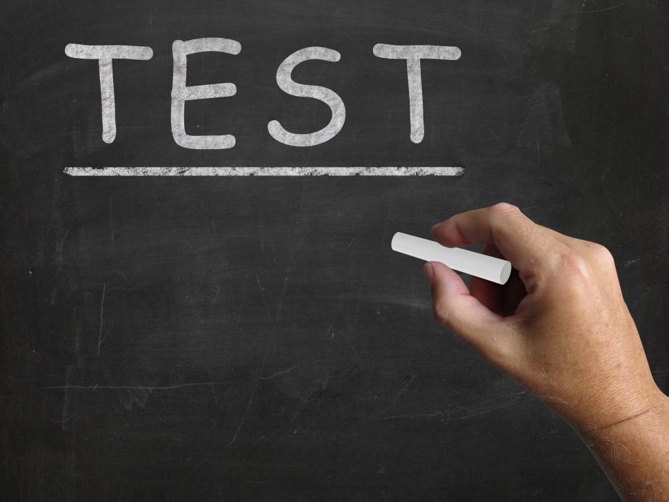 Free Image of Test Blackboard Shows Assessment Exam And Grade 