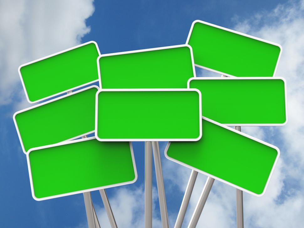 Free Image of Blank Sign Shows Copyspace For Message 