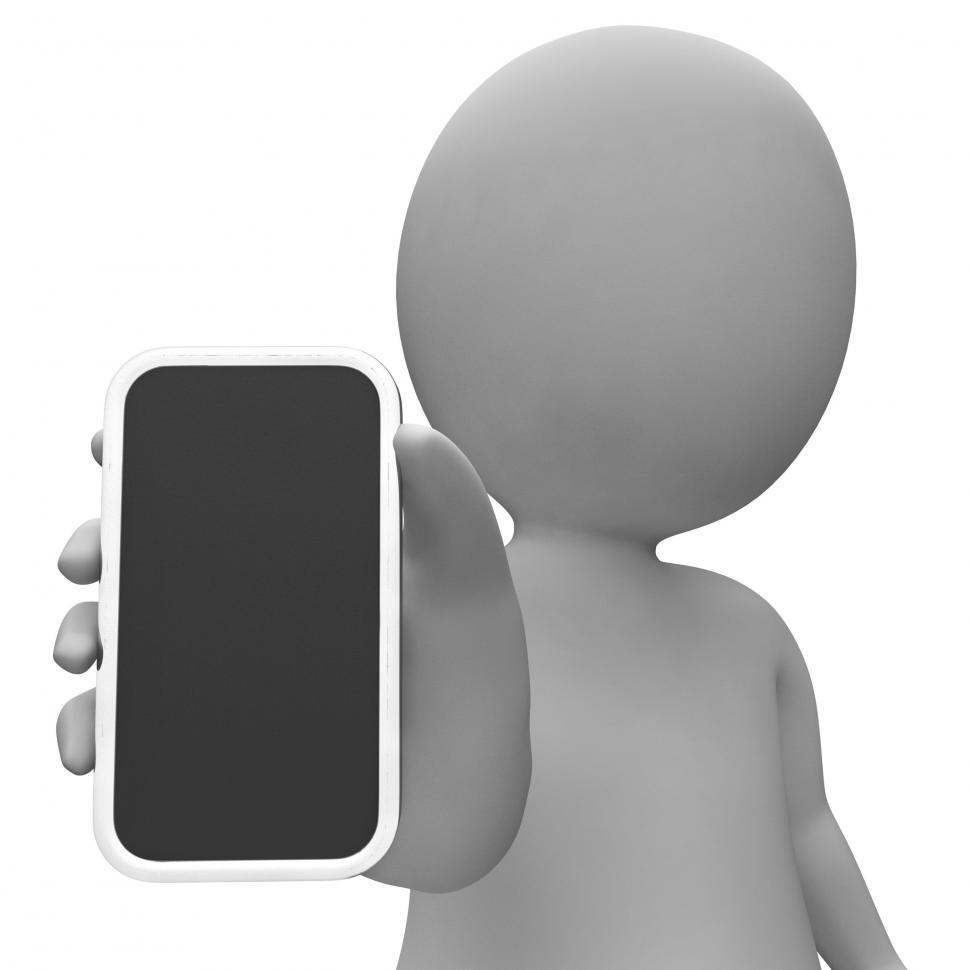 Free Image of Smartphone Copyspace Indicates World Wide Web And Blank 3d Rende 