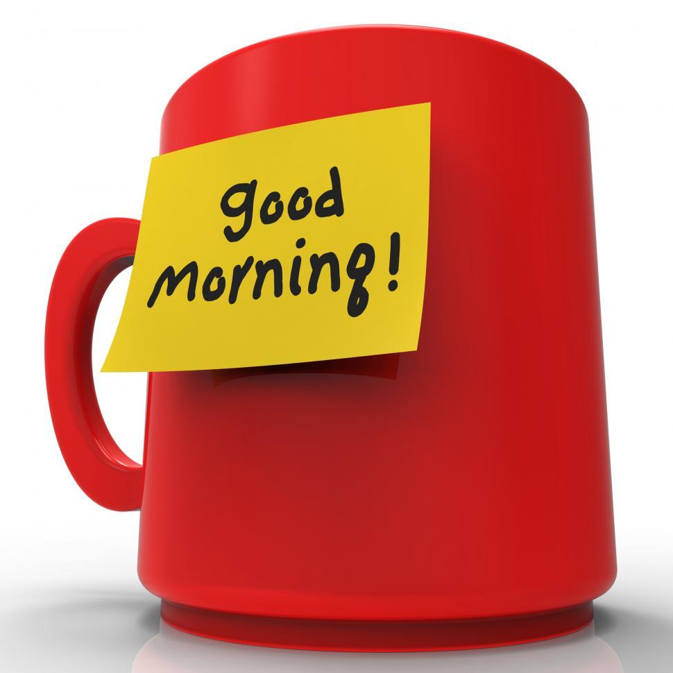 Free Image of Good Morning Message Indicates Wake Up 3d Rendering 