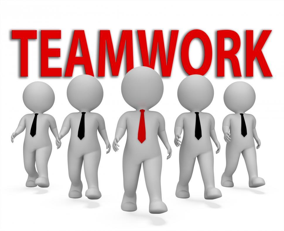 Free Image of Teamwork Businessmen Indicates Together Group 3d Rendering 
