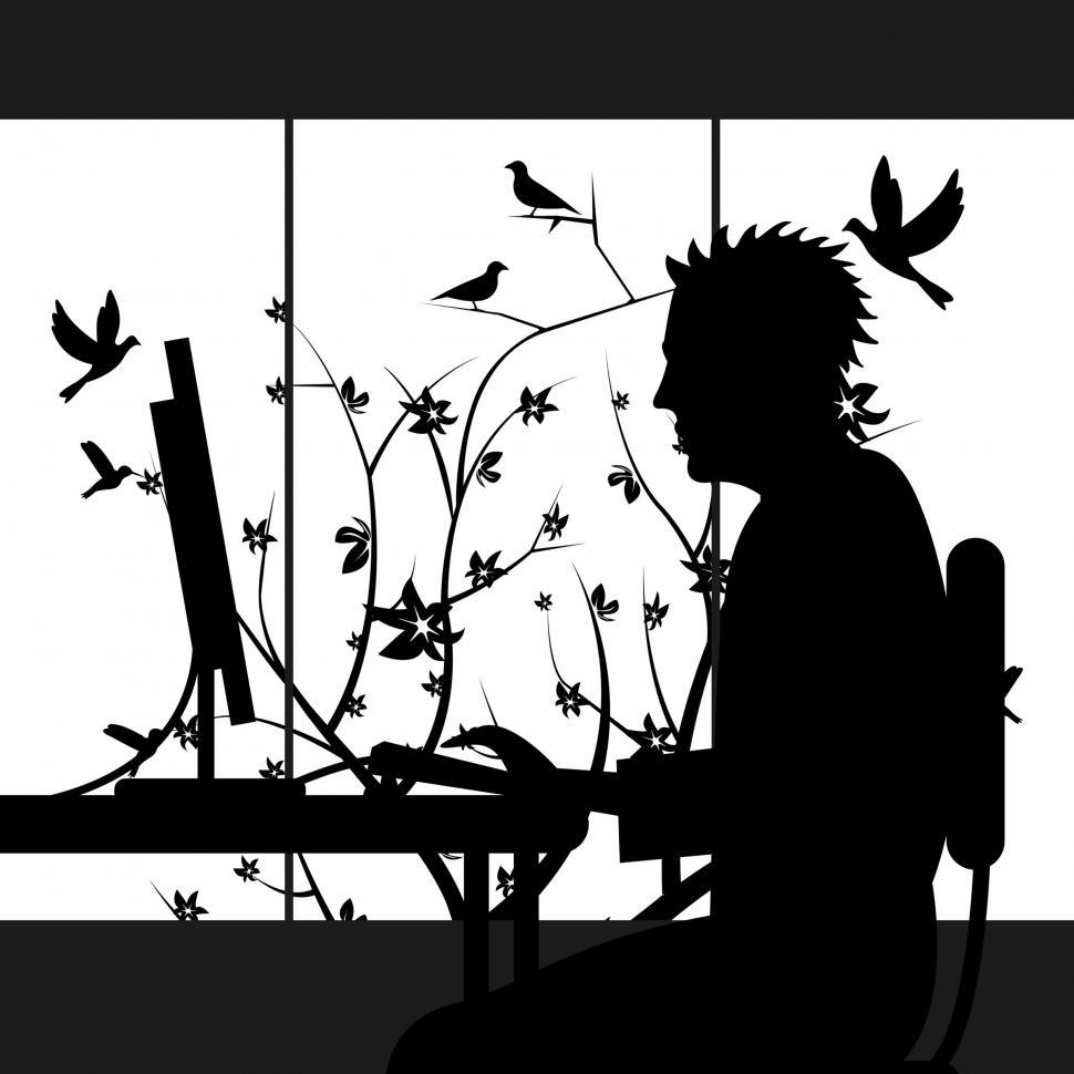 Free Image of Nature Office Shows Web Site And Adult 