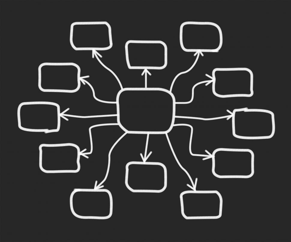 Free Image of Blank Output Diagram Shows Schematic Plan Outflow Chart 