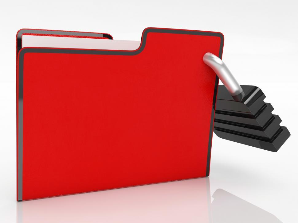Free Image of File With Padlock Shows Security 