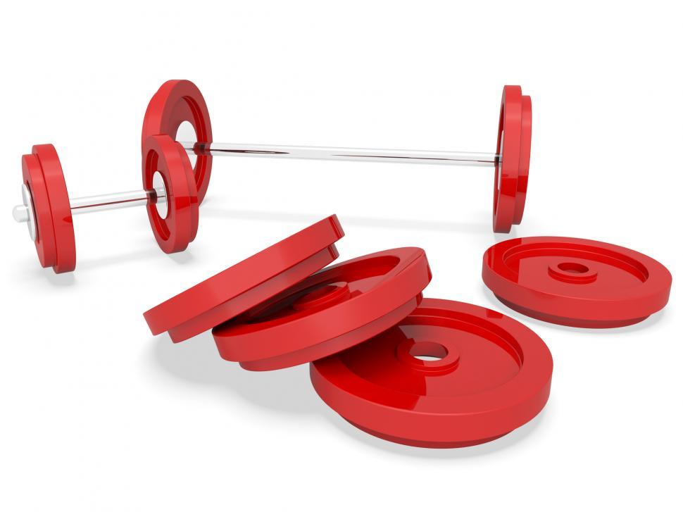 Free Image of Gym Barbell Indicates Getting Fit And Bodybuilder 3d Rendering 