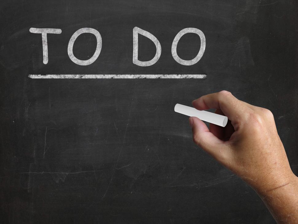 Free Image of To Do Blackboard Shows Agenda And List Of Tasks 