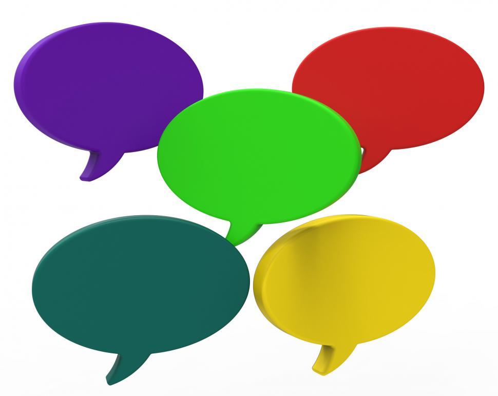 Free Image of Blank Speech Balloon Shows Copyspace For Thought Chat Or Idea 