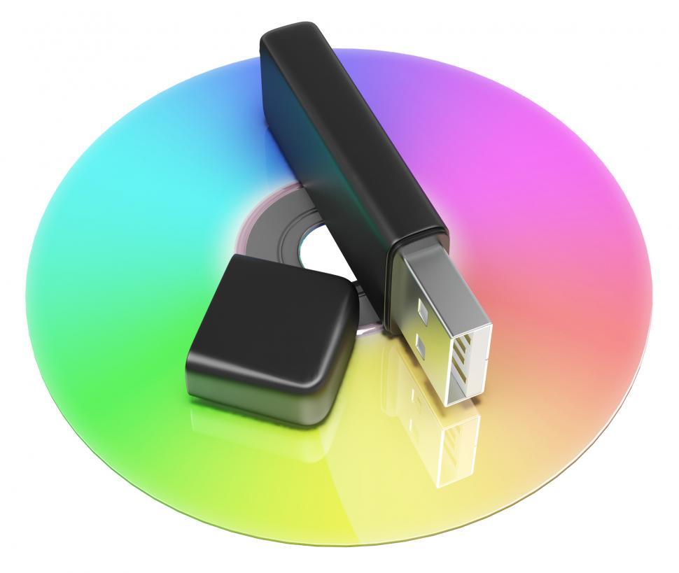 Free Image of Usb And Dvd Storage Shows Portable Memory 