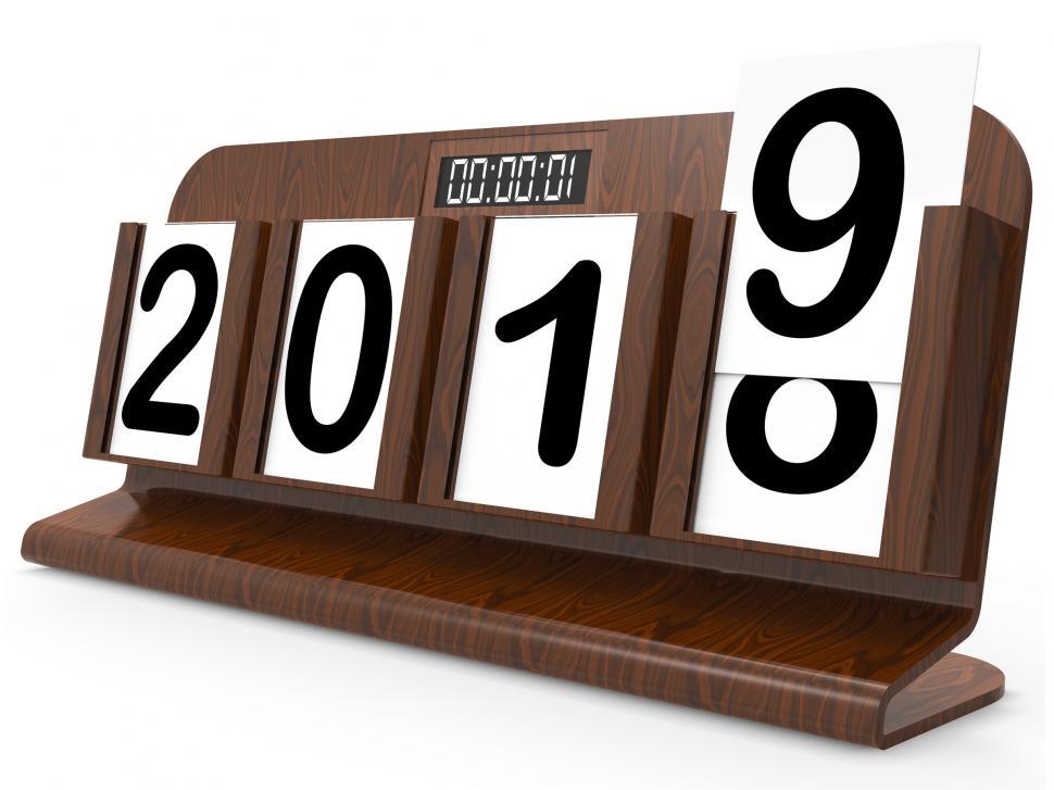 Free Image of Two Thousand Nineteen Represents New Year And Celebrate 3d Rende 