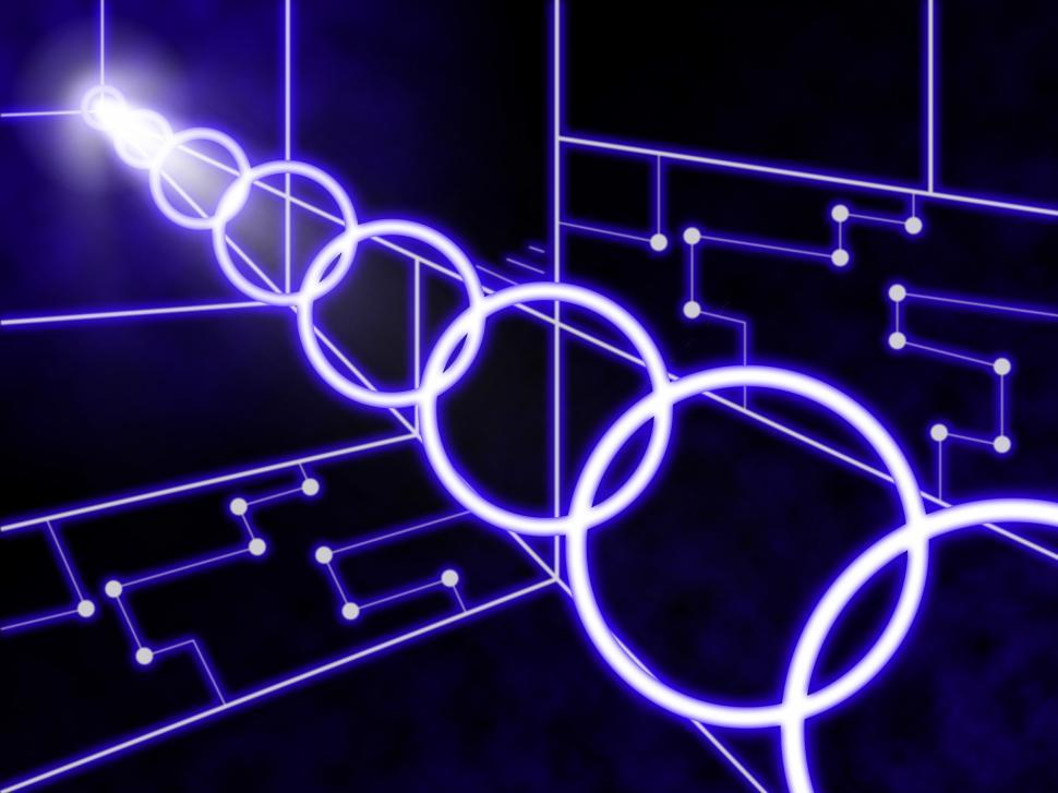 Free Image of Laser Circuit Background Shows Electrical Art And Technology Tre 