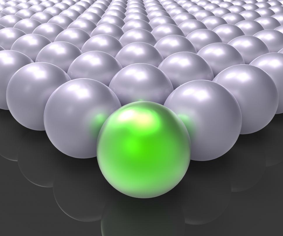 Free Image of Leading Metallic Ball Showing Leadership Or Winner 