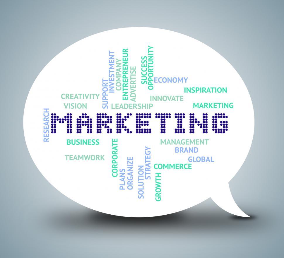 Free Image of Marketing Words Means Internet Promotions 3d Illustration 