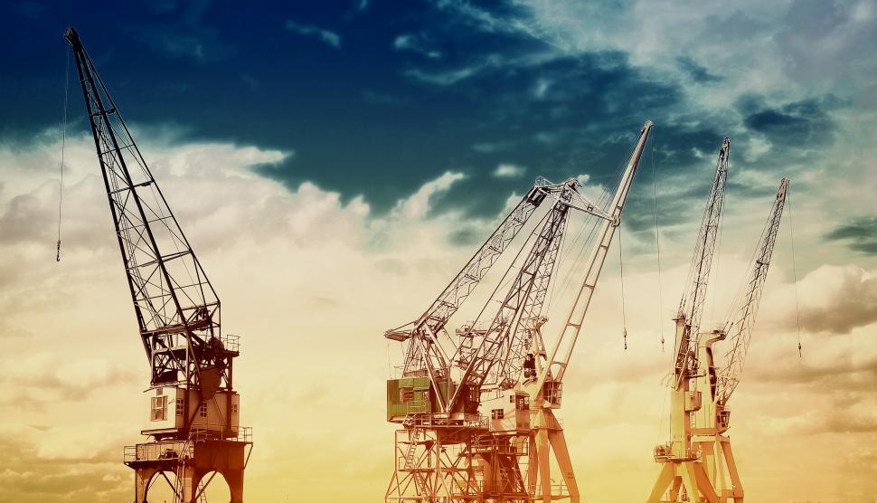 Free Image of Cranes at Port 