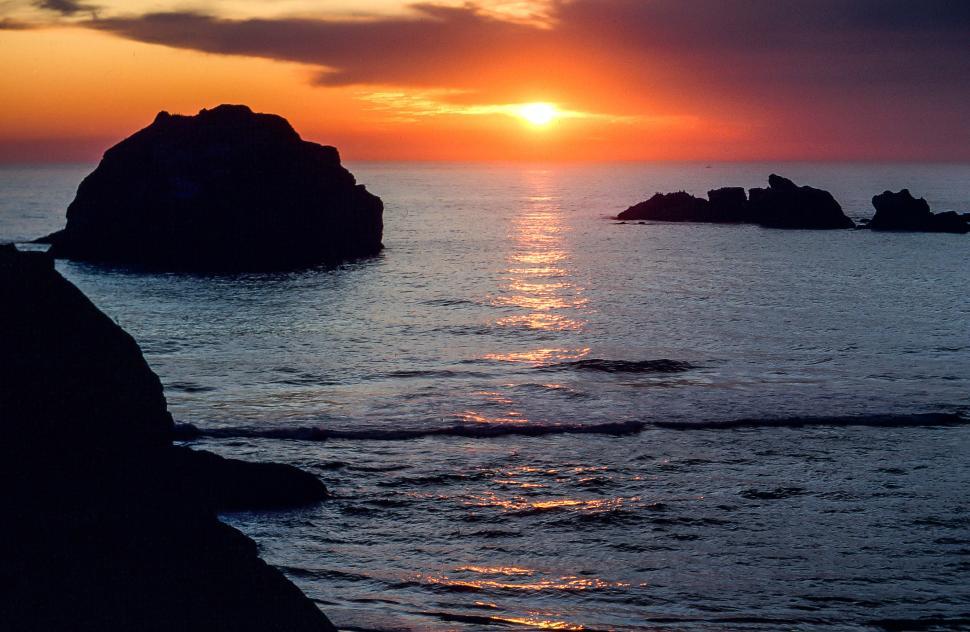 Free Image of Coast of Bandon Beach in Oregon 
