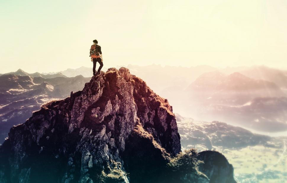 Free Image of Man on the Summitt - Achiever 