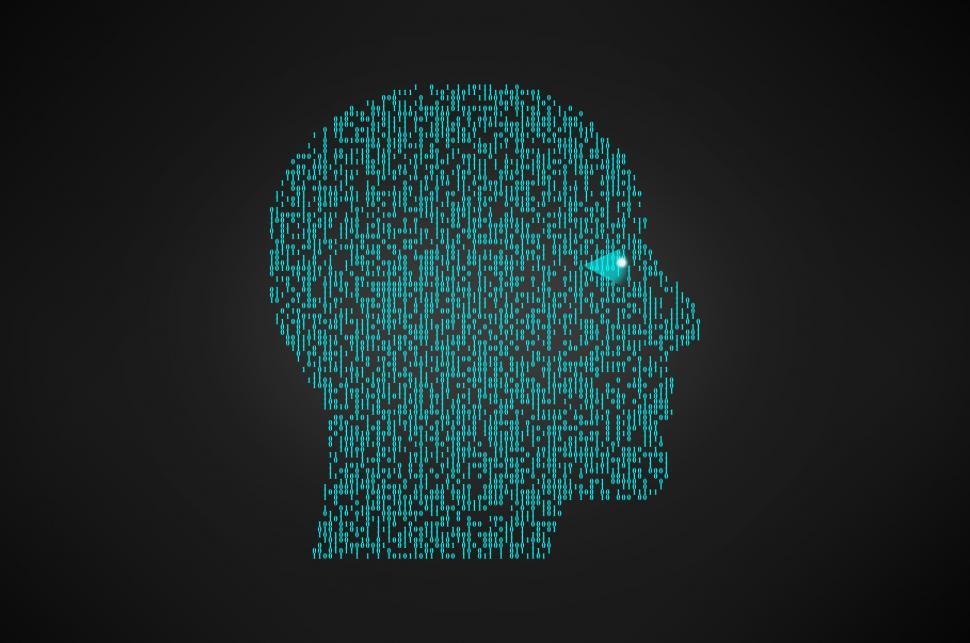 Free Image of Binary Head - Artificial Intelligence Concept 