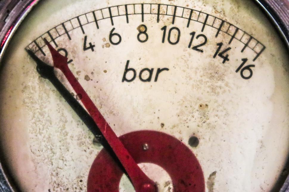 Free Image of Close up of old pressure gauge 